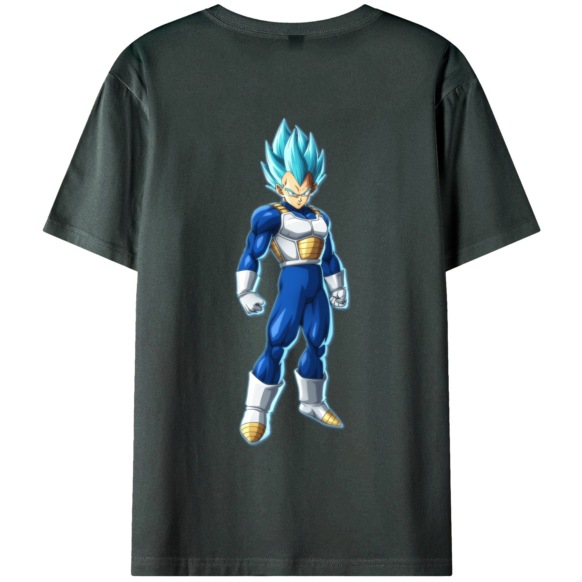 （画像用） ドラゴンボール ベジータ四世（Bejīta Yonsei）DRAGON BALL Vegeta IV 綿100％ メンズ半袖Tシャツ（バックプリント） 通気性